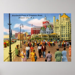 Boardpromenad, Atlantic City Vintage Poster