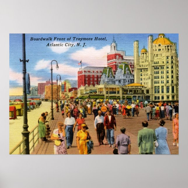 Boardpromenad, Atlantic City Vintage Poster (Framsidan)