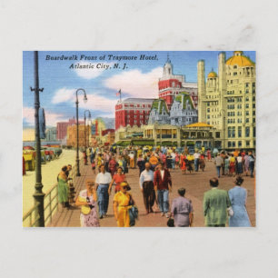 Boardpromenad, Atlantic City Vintage Vykort