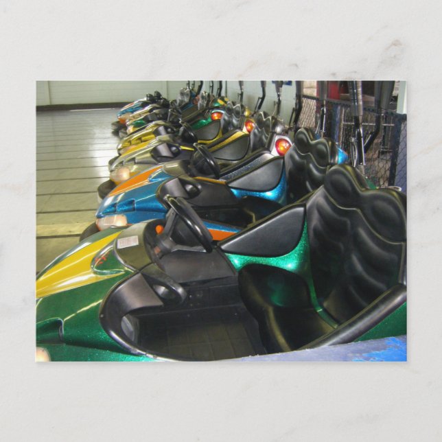 Boardpromenad Bumper Cars Rehoeach Beach Delaware  Vykort (Framsida)