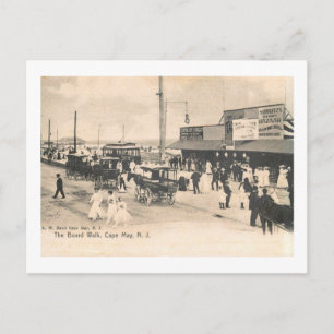 Boardpromenad, Cape May, New jersey Vintage Vykort