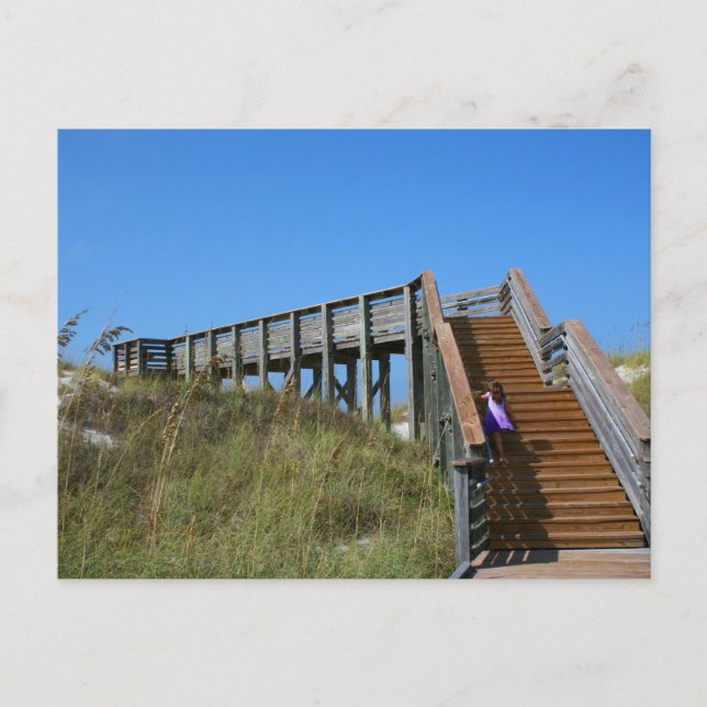 Boardpromenad, Florida, Cape San Bur-stranden bild Vykort (Framsida)