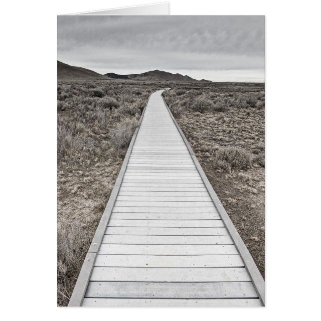 Boardpromenad genom öknen hälsningskort (Framsidan)