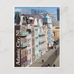 Boardpromenad i Atlantic City, vykort för New jers