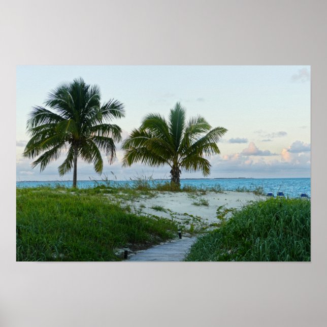 Boardpromenad i Bahamas vid Sunset Poster (Framsidan)