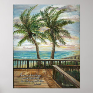 Boardpromenad med Two Handflatan-Psalms 134:8b Poster