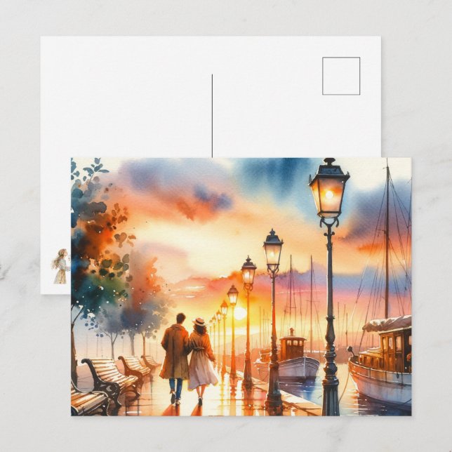 Boardpromenad Stroll Vykort (Fram/baksida)