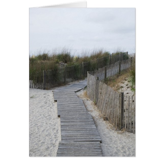 Boardpromenad till Beach Atlantic City New jersey Hälsningskort (Framsidan)