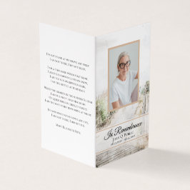 Boardpromenad till Beach Coastal Funeral Memorial Visitkort