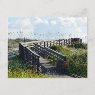Boardpromenad till stranden vykort