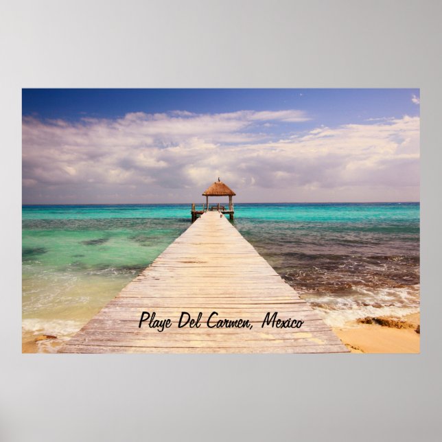 Boardpromenaddockan i Playa del Carmen Poster (Framsidan)