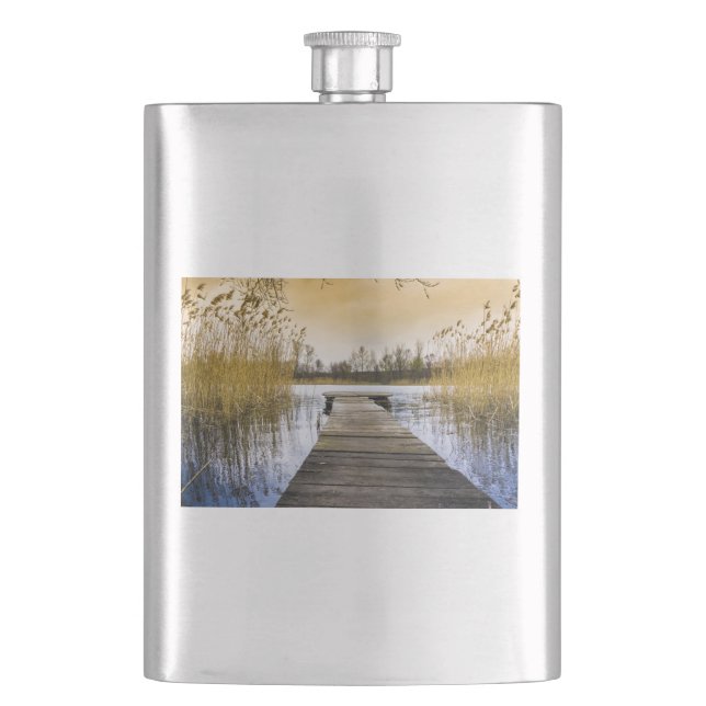 Boardpromenaddockan vid Ukrainas flod Fickplunta (Framsidan)