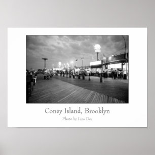 "Boardpromenaden på natten" Poster