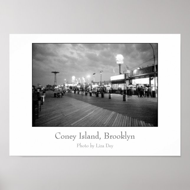 "Boardpromenaden på natten" Poster (Framsidan)