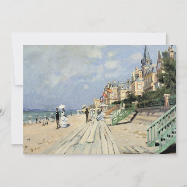 Boardpromenaden vid Trouville av Claude Monet (Framsida)