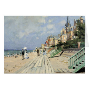 Boardpromenaden vid Trouville av Claude Monet Hälsningskort