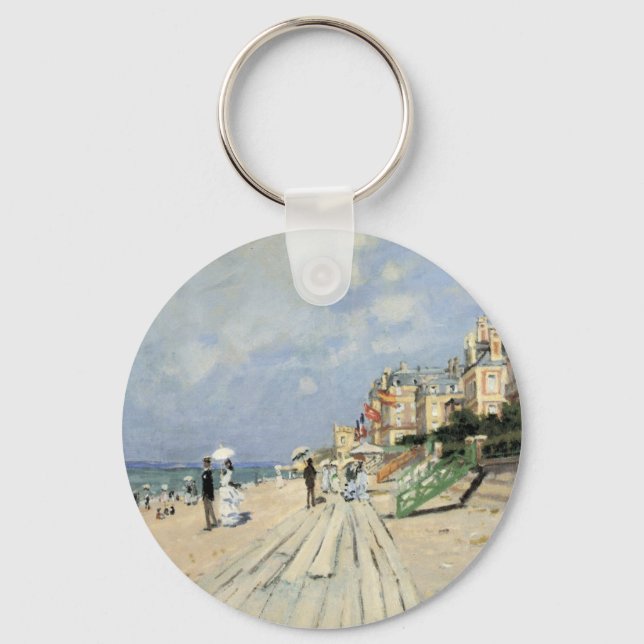 Boardpromenaden vid Trouville av Claude Monet Nyckelring (Framsida)