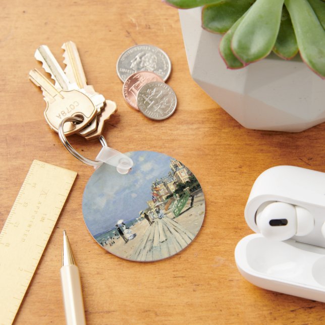 Boardpromenaden vid Trouville av Claude Monet Nyckelring (Skrivbord)