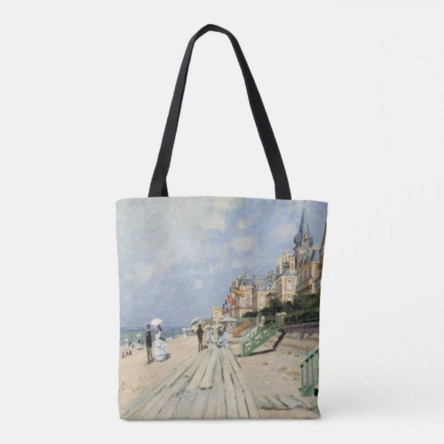 Boardpromenaden vid Trouville av Claude Monet Tygkasse (Baksida)
