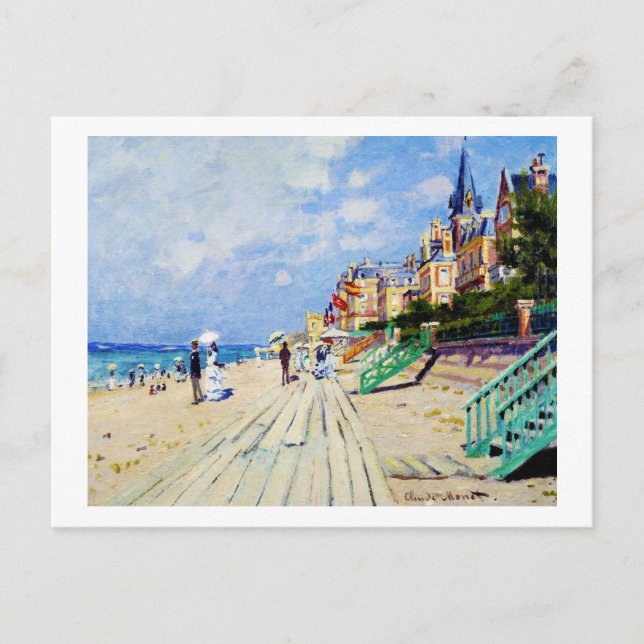 Boardpromenaden vid Trouville Claude Monet Vykort (Framsida)