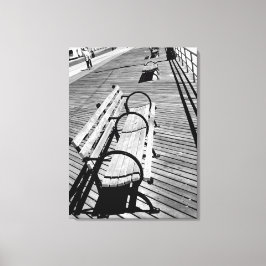 'Boardwalk Bänkar' Lindad Canvastryck