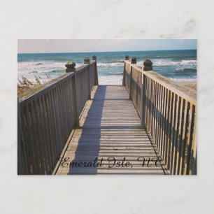 Boardwalk till strandvykortet vykort