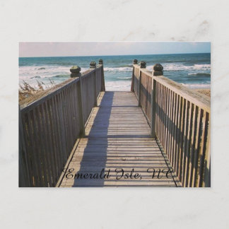 Boardwalk till strandvykortet vykort