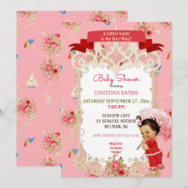Boardwalk Victoriana Beach Sommar Baby Shower Inbjudningar