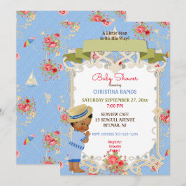 Boardwalk Victoriana Beach Sommar Baby Shower Inbjudningar