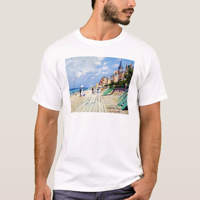 Boardwalken på Trouville Claude Monet T Shirt (Framsida)