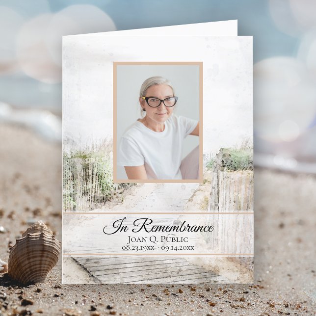 Boardwalto Beach Funeral Memorial Sympathy Tack Kort (Skapare uppladdad)