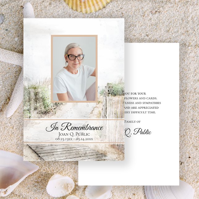 Boardwalto Beach Funeral Memorial Sympathy Tack Kort (Skapare uppladdad)