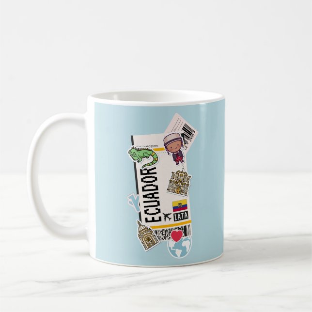 BOARING PASS ECUADOR KAFFEMUGG (Vänster)