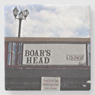 Boars chef Aten, Ga. Marble Stone Underlägg. Stenunderlägg