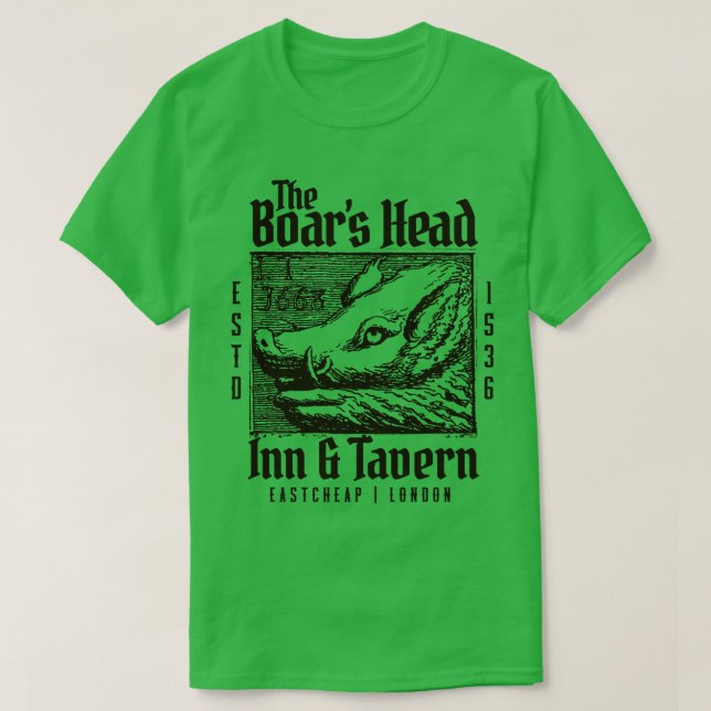 Boars Head Inn och Tavern T Shirt (Design framsida)