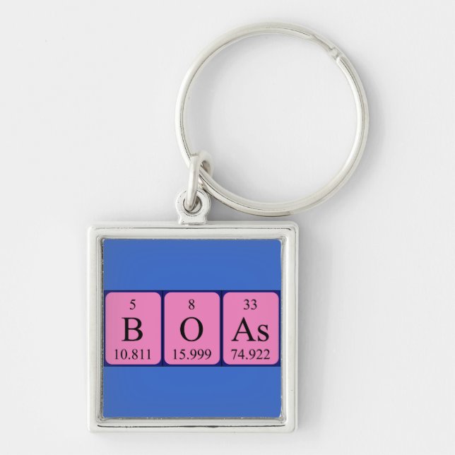 Boas Periodiska bord namn nyckelring (Framsidan)