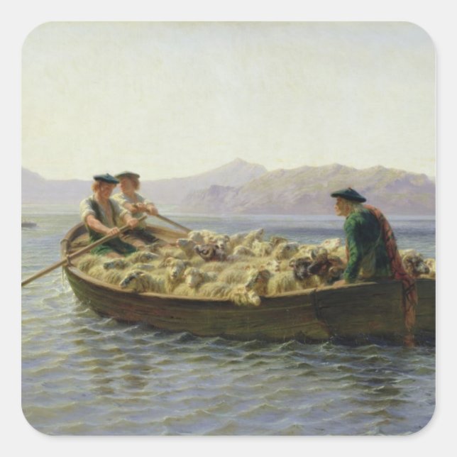 Boat, 1863 fyrkantigt klistermärke (Framsida)