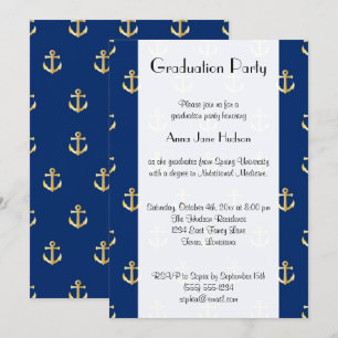 Boat Anchor, Frakt Anchor, Sea Anchor, Studenten Inbjudningar