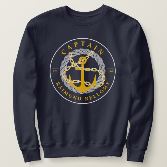 Boat Anchor Lång Ärmad Tröja (Design framsida)