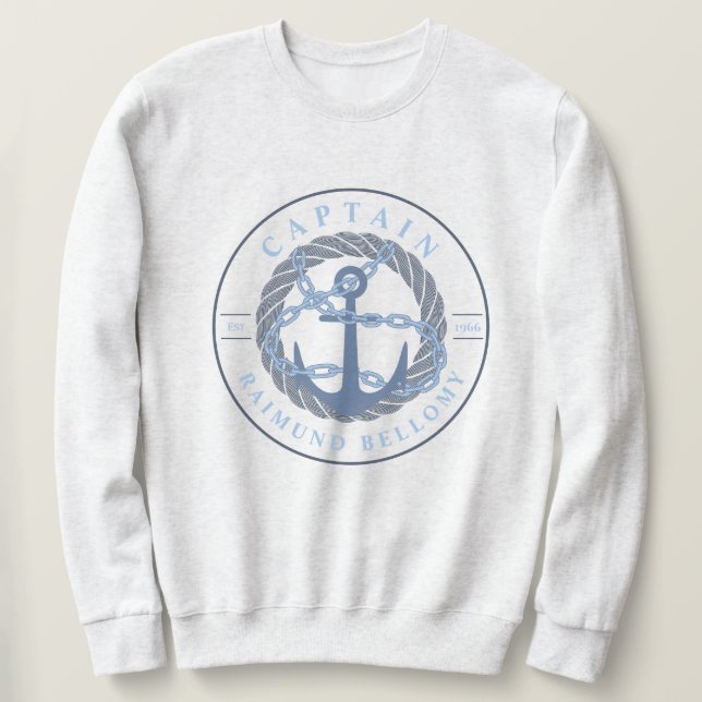 Boat Anchor Lång Ärmad Tröja (Design framsida)