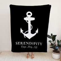 Boat Anchor Monogram Black