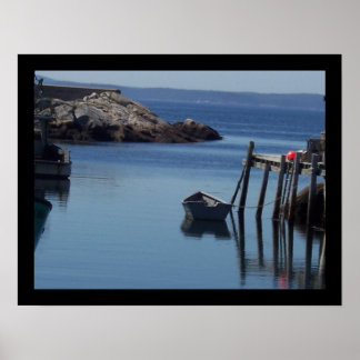 Boat at at Peggy's Cove, Nova Scotia CA Poster