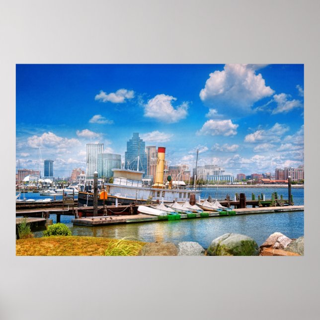 Boat - Balitimore, MD - Steam tug Baltimore 1906 Poster (Framsidan)