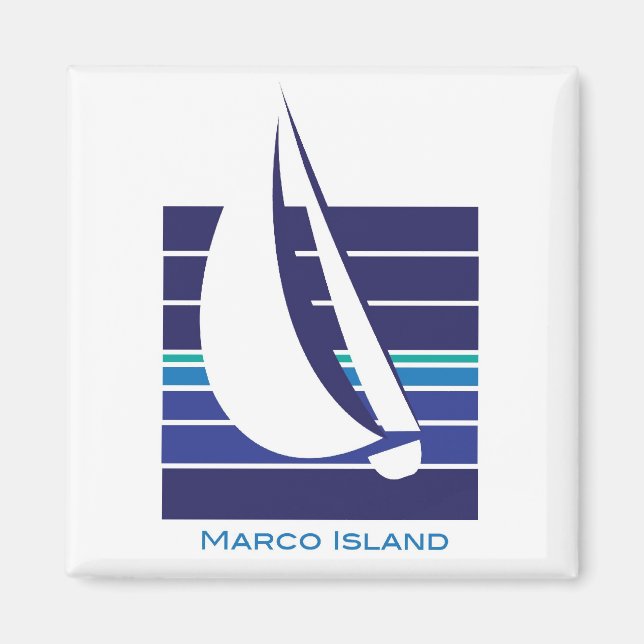 Boat Blues Square_Marco Island magnet (Framsidan)