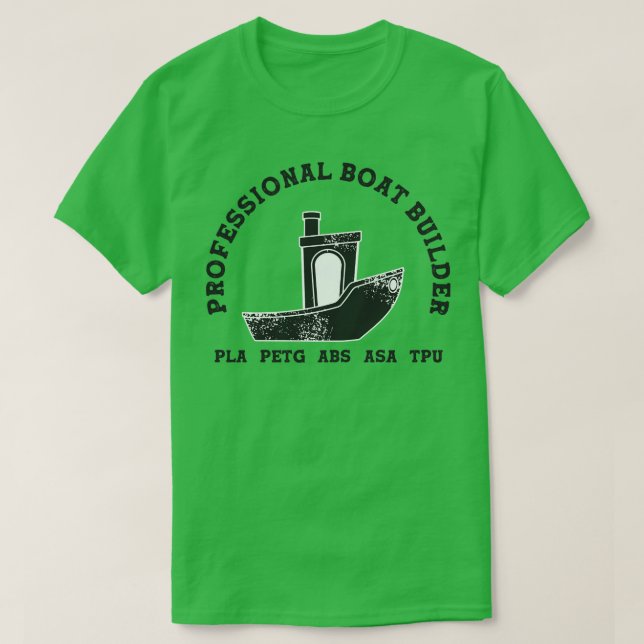Boat Builder 3 för benchy-Professionell-utskrift 3 T Shirt (Design framsida)