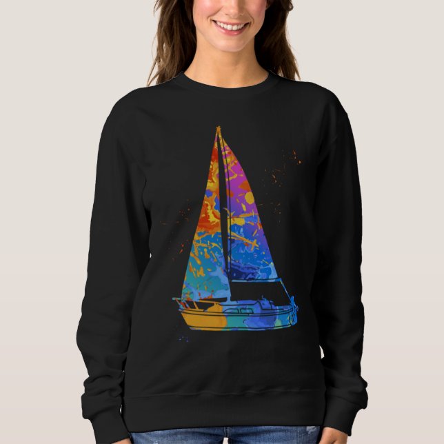 Boat Captain Graphic Sail Boat Motor Boat Captain T Shirt (Framsida)