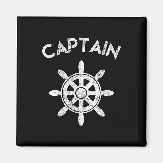 Boat Captain Wheel Sailboat Boating Sailor Gifts  Magnet (Framsidan)