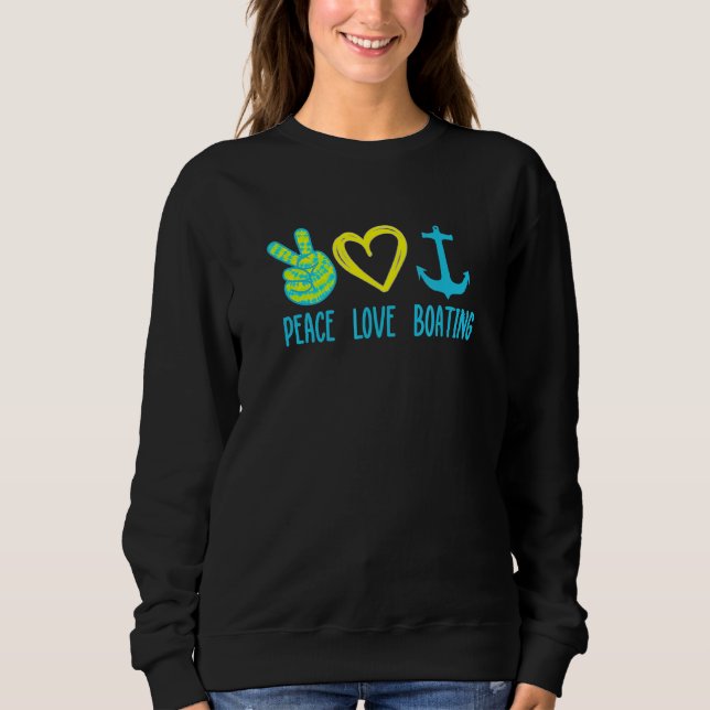 Boat Captains Peace Kärlek Boating Tie Dye Teme T Shirt (Framsida)