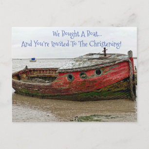 Boat Christening-inbjudan Vykort