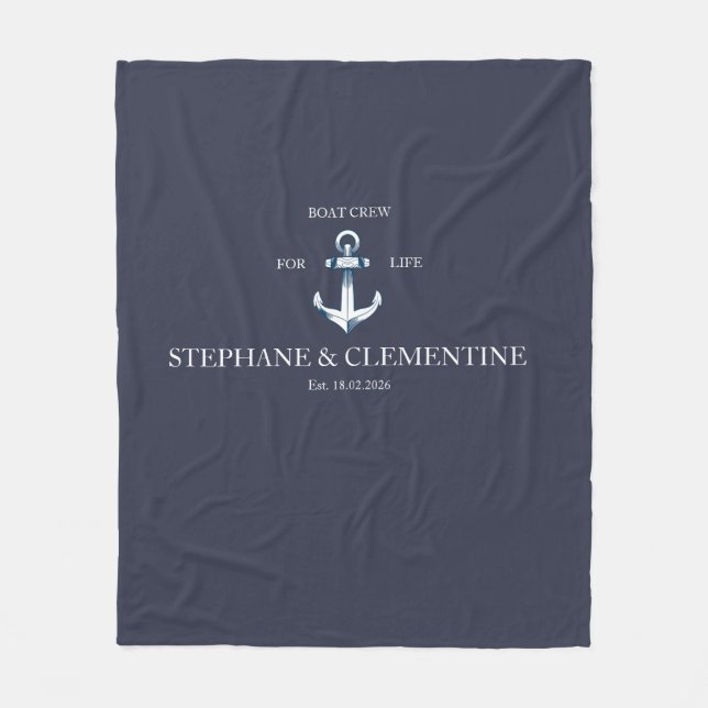 Boat crew for life fleecefilt (Framsidan)